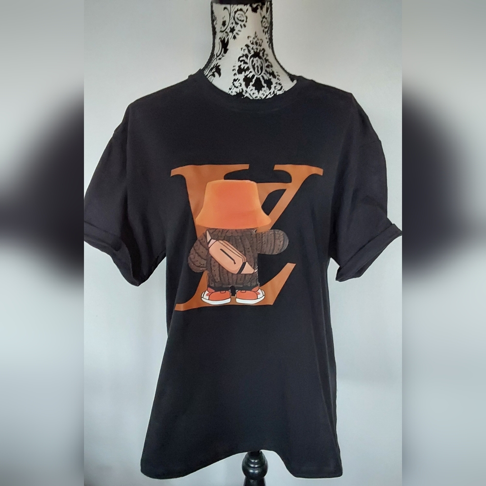 UNISEX BLACK BEAR GRAPHIC CASUAL SHORT SLEEVE T-SHIRT XL